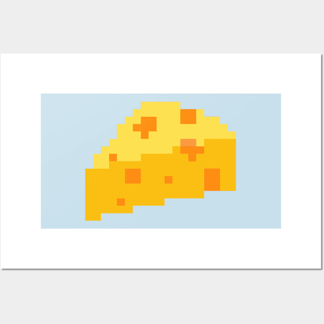 Cheese Pixel Art Wall Art by christinegames